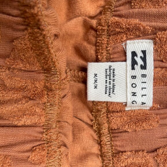 Billabong Loosen Up Set- Sweatshirt & Shorts | Size S/M | Burnt Orange/Toffee - Picture 8 of 12